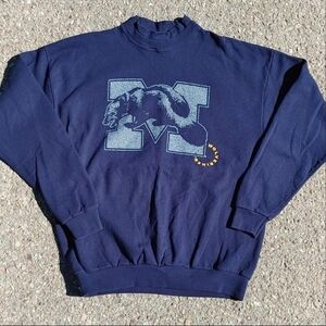 VTG 1990s NCAA Michigan Wolverines Long Sleeve Double Crew Neckband Size (XL)